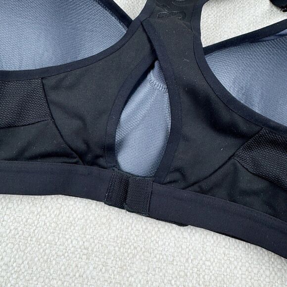 Victoria's Secret VSX Sports Bra Size 36C Mesh Black Racerback Padded Athletic - Picture 6 of 15